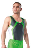 Ervy Zack Leotard (Graphite and Green)