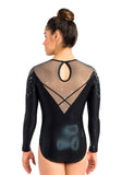 Ervy Liv Long Sleeved Leotard (Black, Graphite and Skin)