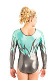 Ervy Maisie Long Sleeved Leotard (Mint and Graphite)
