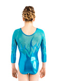 Ervy Maisie 3/4 Sleeved Leotard (Caribbean Blue and Emerald)