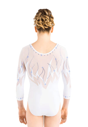 Ervy Maisie 3/4 Sleeved Leotard (White)