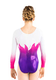 Ervy Pina Long Sleeved Leotard (Pink, Purple and White)