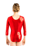 Ervy Shannon 3/4 Sleeved Leotard (Light Red)