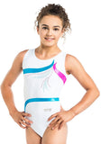 Ervy Jewell Leotard (White, Blue and Pink)