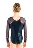 Ervy Halina Long Sleeved Leotard (Ink and Copper)