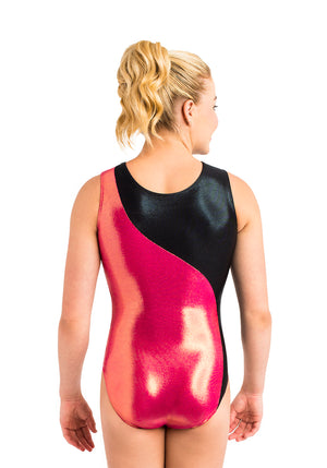 Ervy Idril Leotard (Lipstick Pink and Black)