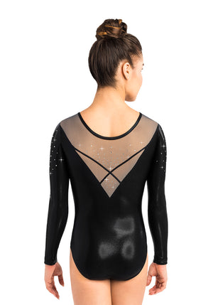 Ervy Liv Long Sleeved Leotard (Black, Graphite and Skin)
