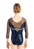 Ervy Nigue 3/4 Sleeved Leotard (Ink, Black, White and Skin)