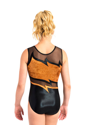 Ervy Ophelia Leotard (Black, Copper and Skin)