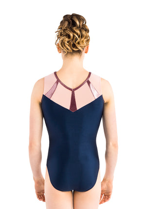 Ervy Padma Leotard (Ink, Rose and Pink)