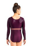 Ervy Quirina Long Sleeved Leotard (Dark Amethyst and Skin)