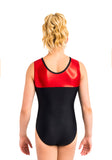 Ervy Sherata Leotard (Black and Light Red)