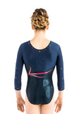 Ervy Solea 3/4 Sleeved Leotard (Ink, Neon Pink, Pink and Lipstick)