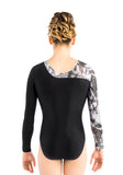 Ervy Vesna Long Sleeved Leotard (Black, Silver and Skin)