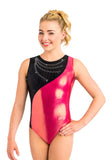 Ervy Idril Leotard (Lipstick Pink and Black)