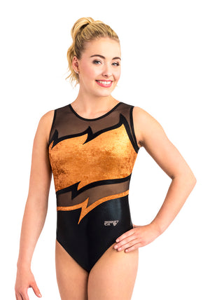 Ervy Ophelia Leotard (Black, Copper and Skin)